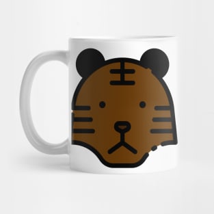 Brown Grizzly Bear Tribal Black Mug